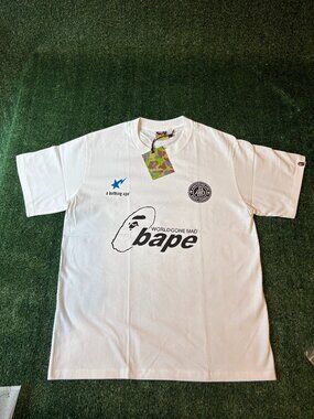 BAPE World Gone Mad Graphic Tee White NWT